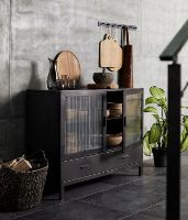 Bild von Muubs Vitrine Dallas 120x90x42 cm - Schwarz