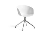 Bild von HAY AAC 20 About A Chair SH: 46 cm – Poliertes Aluminium/Weiß