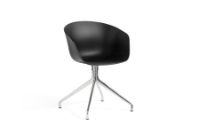 Bild von HAY AAC 20 About A Chair SH: 46 cm – Poliertes Aluminium/Schwarz