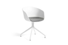 Bild von HAY AAC 20 About A Chair m. Festes Sitzkissen SH: 46 cm – Weiß pulverbeschichtetes Aluminium/Weiß/Hallingdal 126