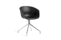 Bild von HAY AAC 20 About A Chair m. Festes Sitzkissen SH: 46 cm – Poliertes Aluminium/Schwarz/Sierra SI1001