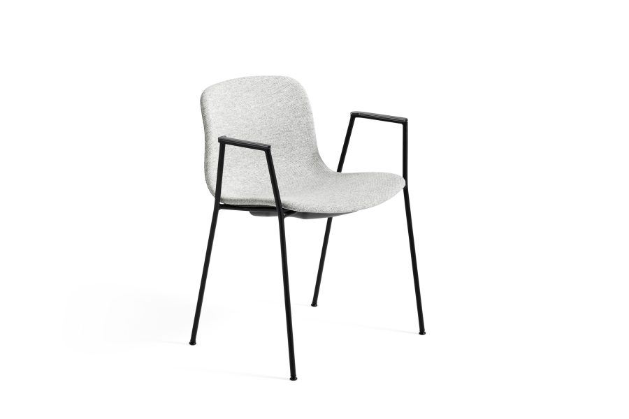 Bild von HAY AAC 19 About A Chair SH: 46 cm – Schwarz pulverbeschichteter Stahl/Hallingdal 116