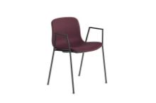 Bild von HAY AAC 19 About A Chair SH: 46 cm – Schwarz pulverbeschichteter Stahl/Fiord 591