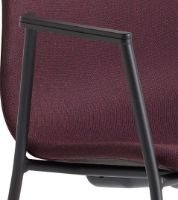 Bild von HAY AAC 19 About A Chair SH: 46 cm – Schwarz pulverbeschichteter Stahl/Fiord 591