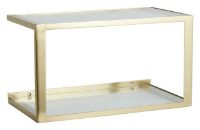 Bild von Nordal NERA Regal mit Glas 36 x 20 x 20,5 cm – Golden VORBESTELLUNG: AB SEPTEMBER 2023