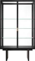 Bild von GUBI Private Vitrine H: 191 cm – Braun/Schwarz gebeizte Eiche/Transparentes Glas