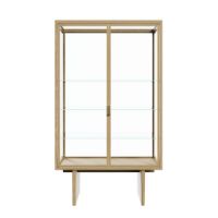 Bild von GUBI Private Vitrine H: 191 cm – Hell gebeizte Eiche/Transparentes Glas