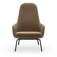 Bild von Normann Copenhagen Era Lounge Chair High Steel SH: 40 cm – City Velvet Vol 2 / 077