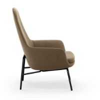 Bild von Normann Copenhagen Era Lounge Chair High Steel SH: 40 cm – City Velvet Vol 2 / 077