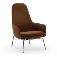 Bild von Normann Copenhagen Era Lounge Chair High Chrome SH: 40 cm – City Velvet Vol 2 / 026