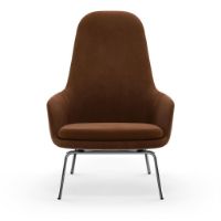 Bild von Normann Copenhagen Era Lounge Chair High Chrome SH: 40 cm – City Velvet Vol 2 / 026