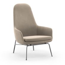 Bild von Normann Copenhagen Era Lounge Chair High Chrome SH: 40 cm – City Velvet Vol 2 / 096