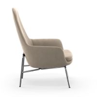 Bild von Normann Copenhagen Era Lounge Chair High Chrome SH: 40 cm – City Velvet Vol 2 / 096