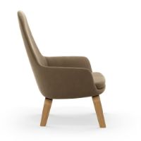 Bild von Normann Copenhagen Era Lounge Chair High Oak SH: 40 cm – City Velvet Vol 2 / 077