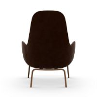 Bild von Normann Copenhagen Era Lounge Chair High Walnut SH: 40 cm - City Velvet Vol 2 / 021