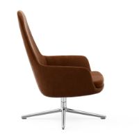 Bild von Normann Copenhagen Era Lounge Chair High Swivel Alu SH: 40 cm – City Velvet Vol 2 / 027