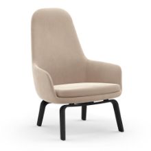 Bild von Normann Copenhagen Era Lounge Chair High Black Oak SH: 40 cm - City Velvet Vol 2 / 070