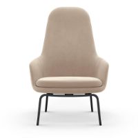 Bild von Normann Copenhagen Era Lounge Chair High Black Oak SH: 40 cm - City Velvet Vol 2 / 070