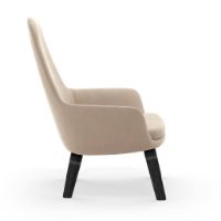 Bild von Normann Copenhagen Era Lounge Chair High Black Oak SH: 40 cm - City Velvet Vol 2 / 070