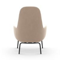 Bild von Normann Copenhagen Era Lounge Chair High Black Oak SH: 40 cm - City Velvet Vol 2 / 070