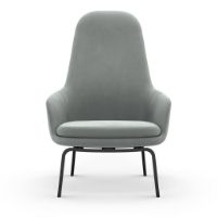 Bild von Normann Copenhagen Era Lounge Chair High Black Oak SH: 40 cm – City Velvet Vol 2 / 086