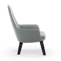 Bild von Normann Copenhagen Era Lounge Chair High Black Oak SH: 40 cm – City Velvet Vol 2 / 086