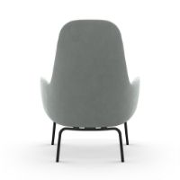 Bild von Normann Copenhagen Era Lounge Chair High Black Oak SH: 40 cm – City Velvet Vol 2 / 086