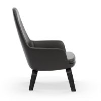 Bild von Normann Copenhagen Era Lounge Chair High Black Oak SH: 40 cm - Ultra Leather / Anthrazit 41580