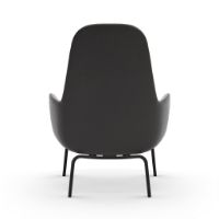 Bild von Normann Copenhagen Era Lounge Chair High Black Oak SH: 40 cm - Ultra Leather / Anthrazit 41580