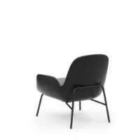 Bild von Normann Copenhagen Era Lounge Chair Low Steel SH: 40 cm – Ultra Leder / Schwarz 41599