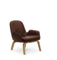 Bild von Normann Copenhagen Era Lounge Chair Low Oak SH: 40 cm – Ultra Leather / Cognac 41598