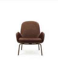 Bild von Normann Copenhagen Era Lounge Chair Low Walnuss SH: 40 cm - Ultra Leder / Cognac 41598