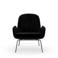 Bild von Normann Copenhagen Era Lounge Chair Low Chrome SH: 40 cm – City Velvet Vol 2 / 099