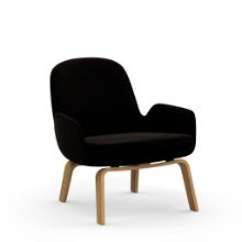 Bild von Normann Copenhagen Era Lounge Chair Low Oak SH: 40 cm – City Velvet Vol 2 / 095
