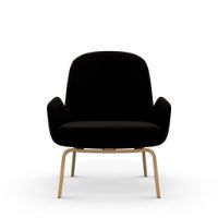 Bild von Normann Copenhagen Era Lounge Chair Low Oak SH: 40 cm – City Velvet Vol 2 / 095