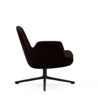Bild von Normann Copenhagen Era Lounge Chair Niedriger Drehstuhl Schwarz Alu SH: 40 cm – City Velvet Vol 2 / 024
