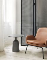 Bild von Normann Copenhagen Era Lounge Chair Low Steel SH: 40 cm – Ultra Leather / Brandy 41574