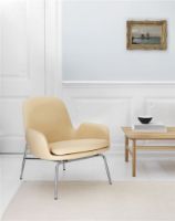 Bild von Normann Copenhagen Era Lounge Chair Low Chrome SH: 40 cm – Ultra Leather / Honey 41572