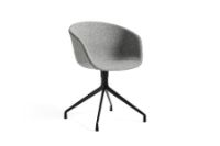 Bild von HAY AAC 21 About A Chair SH: 46 cm – Schwarz pulverbeschichtetes Aluminium/Hallingdal 130