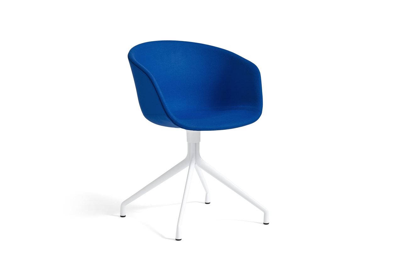 Bild von HAY AAC 21 About A Chair SH: 46 cm – Weiß pulverbeschichtetes Aluminium/Divina 756