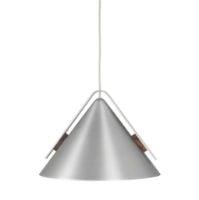 Bild von Kristina Dam Studio Cone Pendelleuchte L Ø: 40 cm - Aluminium / Walnuss