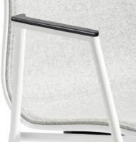 Bild von HAY AAC 18 About A Chair Vorderpolsterung SH: 46 cm – Weiß pulverbeschichteter Stahl/Weiß/Divina Melange 120