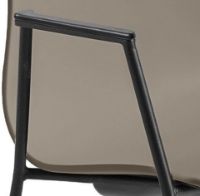 Bild von HAY AAC 18 About A Chair SH: 46 cm – Schwarz pulverbeschichteter Stahl/Khaki