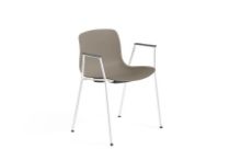 Bild von HAY AAC 18 About A Chair SH: 46 cm – Weiß pulverbeschichteter Stahl/Khaki