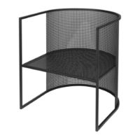 Bild von Kristina Dam Studio Bauhaus Lounge Chair SH: 34 cm - Schwarz