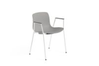 Bild von HAY AAC 18 About A Chair SH: 46 cm – Weiß pulverbeschichteter Stahl/Betongrau