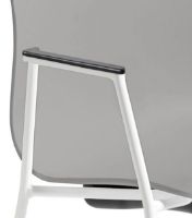 Bild von HAY AAC 18 About A Chair SH: 46 cm – Weiß pulverbeschichteter Stahl/Betongrau