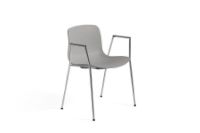 Bild von HAY AAC 18 About A Chair SH: 46 cm – Verchromter Stahl/Betongrau