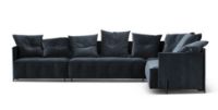 Bild von Bent Hansen Pado 1 4-Personen-Ecksofa L: 322 cm – Cassia Graphite / Schwarzer Rahmen