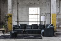 Bild von Bent Hansen Pado 1 4-Personen-Ecksofa L: 322 cm – Cassia Graphite / Schwarzer Rahmen